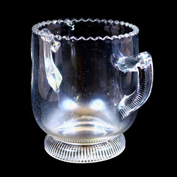 Indiana Tumbler & Goblet No 137 Pleat Band Spooner 1890s Greentown EAPG - Picture 3 of 7